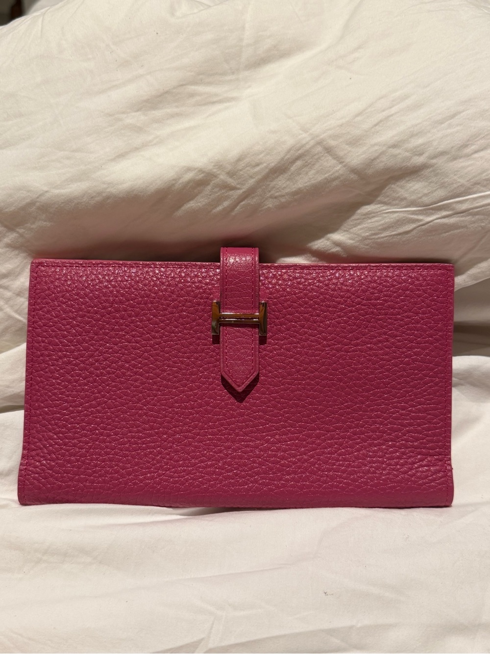 Hermes pink Leather wallet